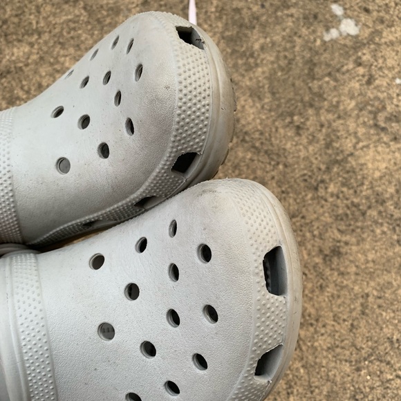 CROCS Women's Light Gray Mules - Picture 4 of 8